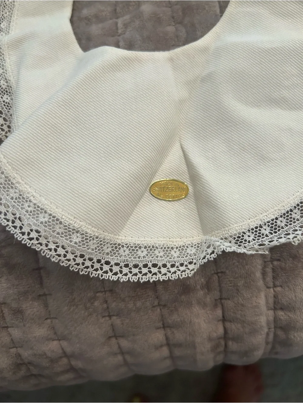 Vintage-Inspired Cream Lace Baby Layette Set - Elegant Home Accents